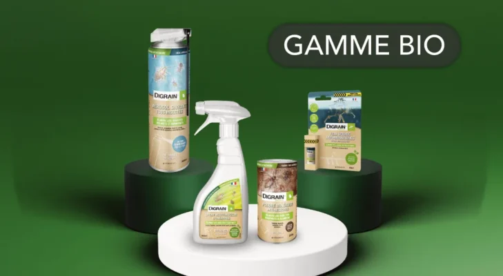 Gamme Bio anti-nuisibles : spray, poudre, aérosol, liquide. Respectueux de l'environnement. Efficacité naturelle.